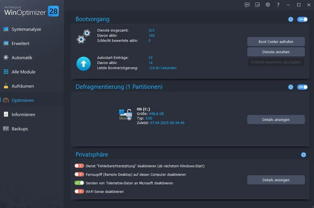 Logiciel d'Optimisation PC Ashampoo WinOptimizer 28 Licence à vie 1 Poste - 11