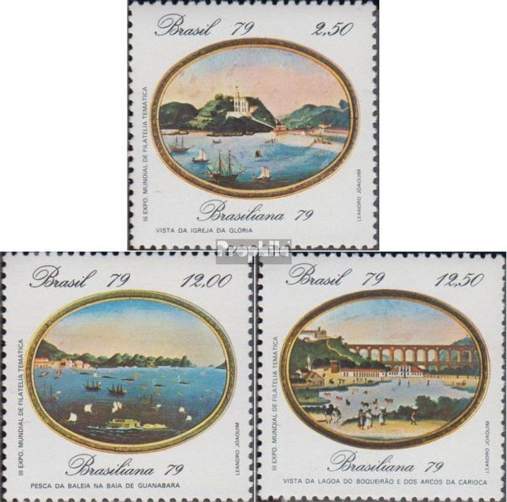 Briefmarken Brasilien 1979 Mi 1728-1730 (kompl.Ausg.) postfrisch Briefmarkenausstellung