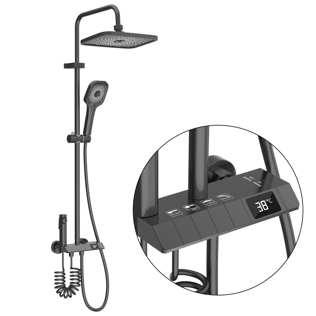 Edelstahl-Duschsystem Dusche Wasserhahn Set Duschpanel Produktbild 
