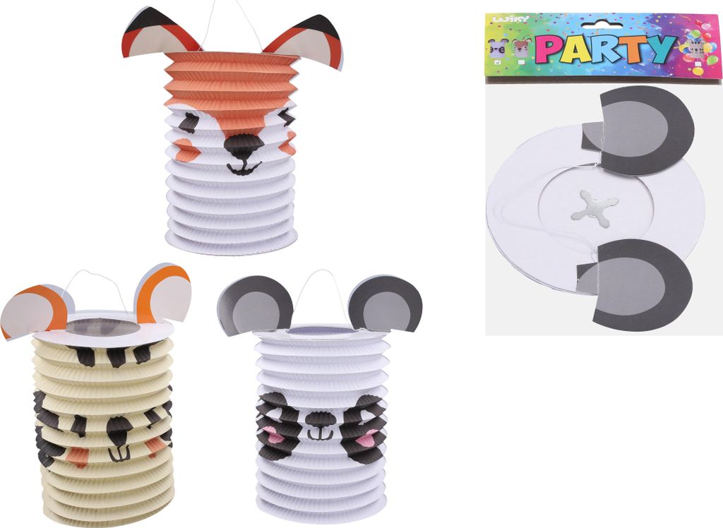 Lampion-Zylinder 15 cm Tiere
