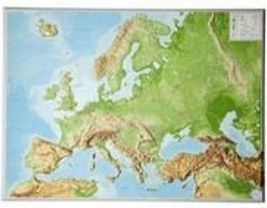 Reliefkarte Europa Gross 1 : 8 000 000