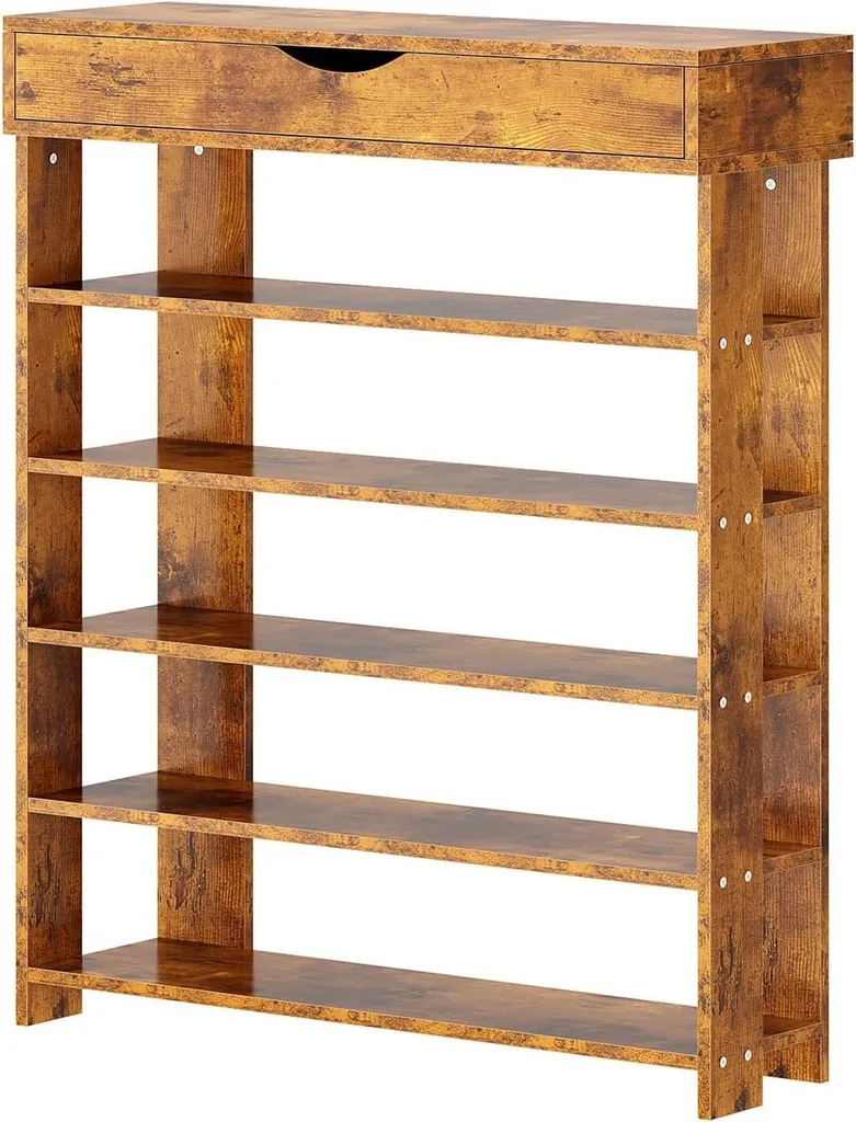 Étagère à chaussures en bois pour stopper le désordre du couloir