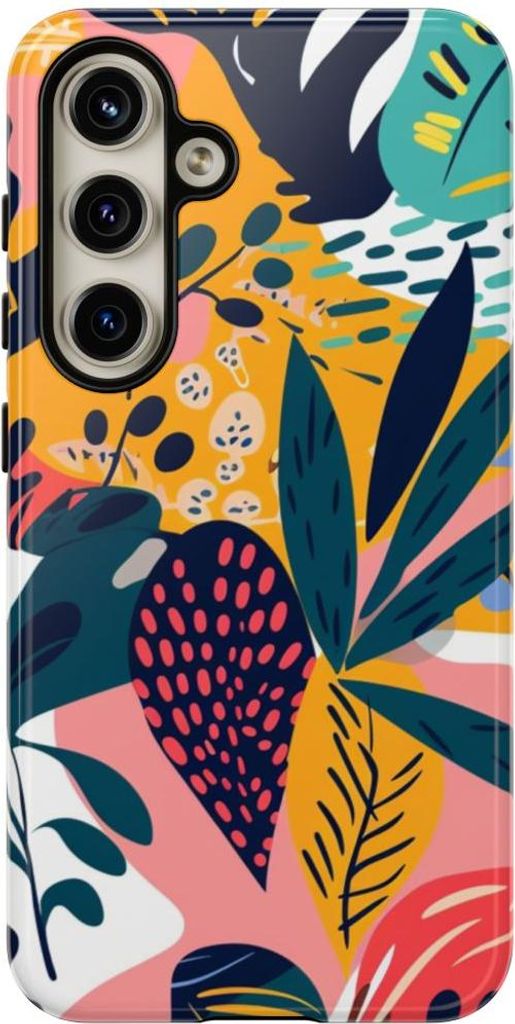 Lebhaftes Tropenblätter-Muster – Hülle Kompatibel mit Samsung Galaxy S24