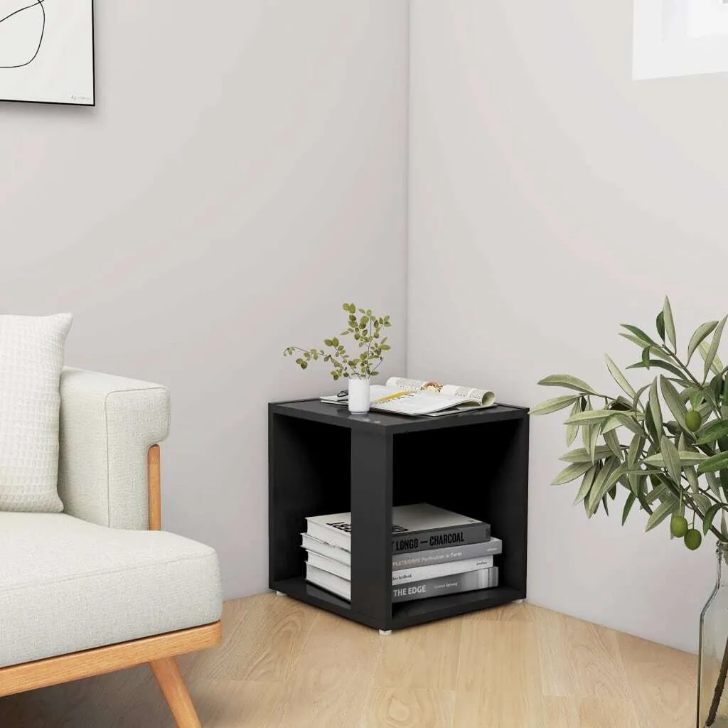 Petite table basse d'appoint noire 33x33 cm idéale pour studio et coin - 3