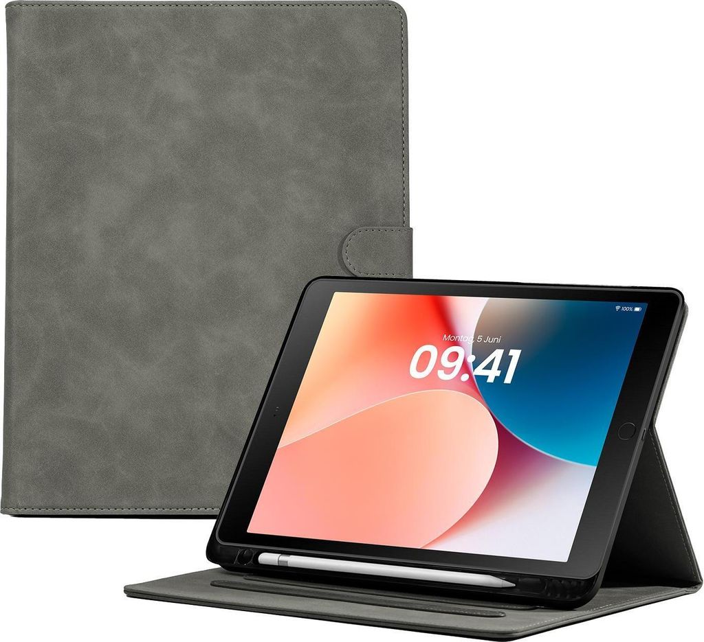 LBH Tablet Schutzhülle für Apple iPad 5/6. Gen Air 1 Air 2 9.7 Zoll Cover Case Schutz Tablet Farbe: Grau