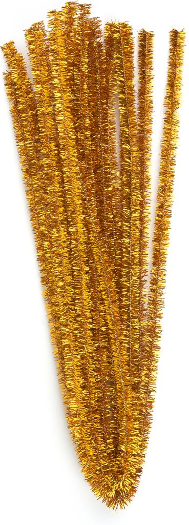 VBS Chenilledraht Gold 8 mm 50 cm 10 Stk Basteldraht Pfeifenreiniger Set