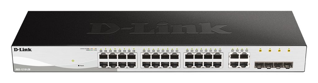 D-Link DGS-1210-28 Managed L2/L2+ 1U Schwarz