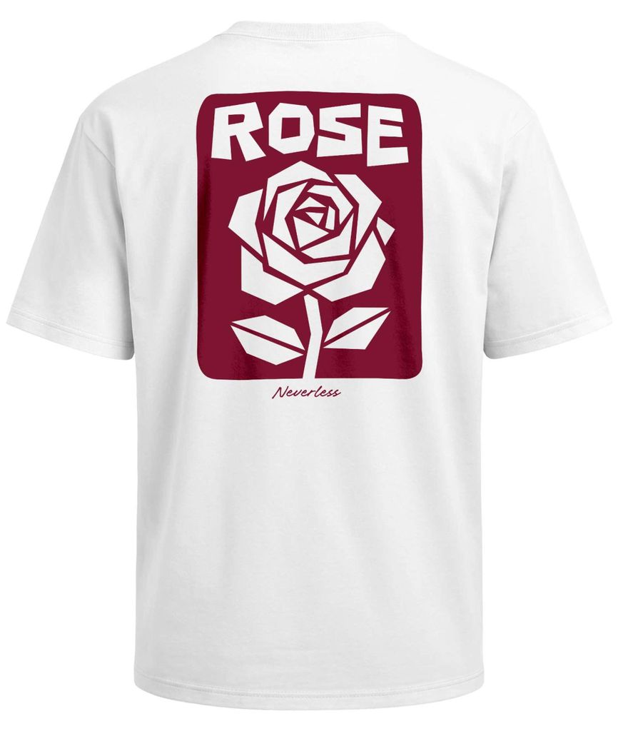 Herren T-Shirt - Rose - Oversized Relaxed Fit Printshirt Sommer Fashion Streetstyle Neverless
