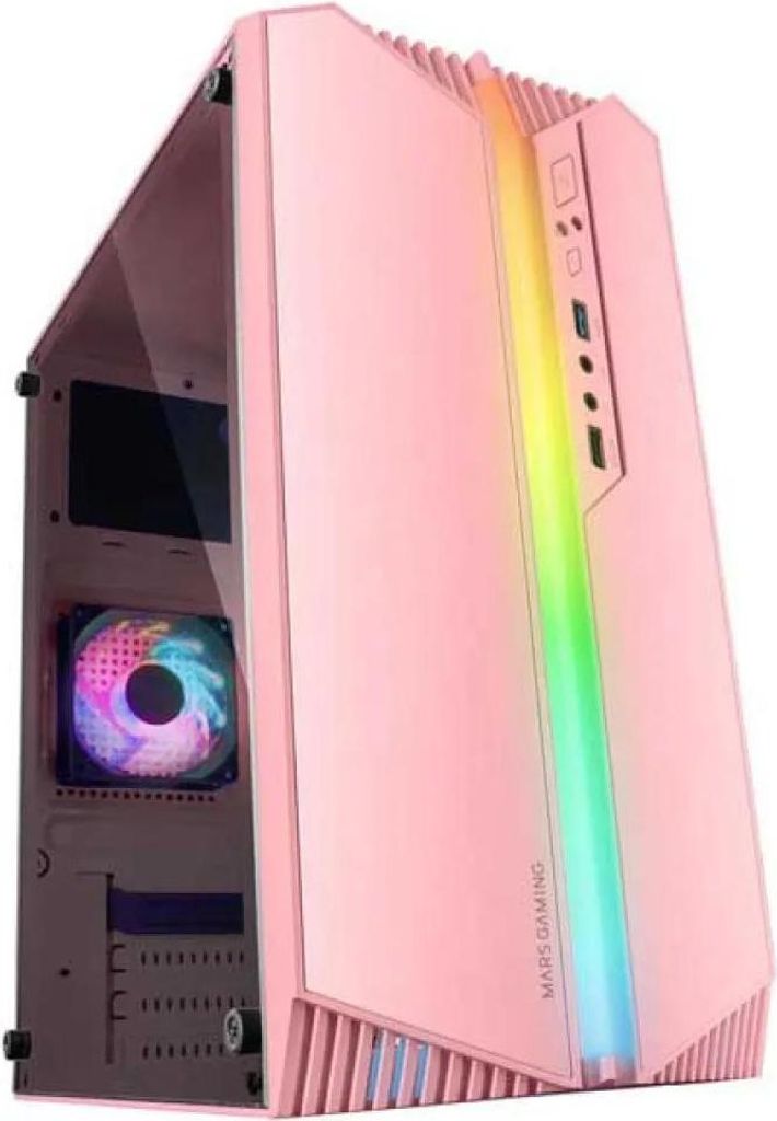 Mars Gaming MC-S1, Mini Tower, PC, Pink, micro ATX, Mini-ITX, Gaming, Bernstein, Blau, Grün, Rot