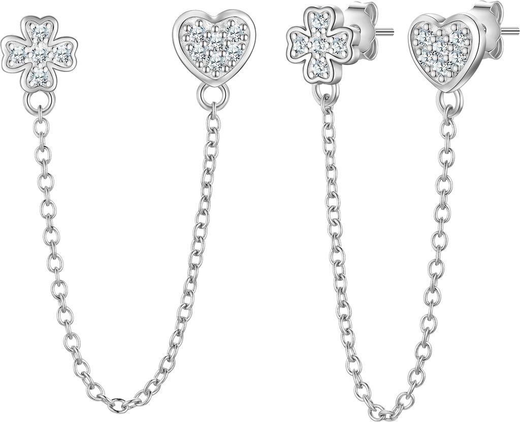 Ohrstecker Sterling Silber Zirkonia weiß