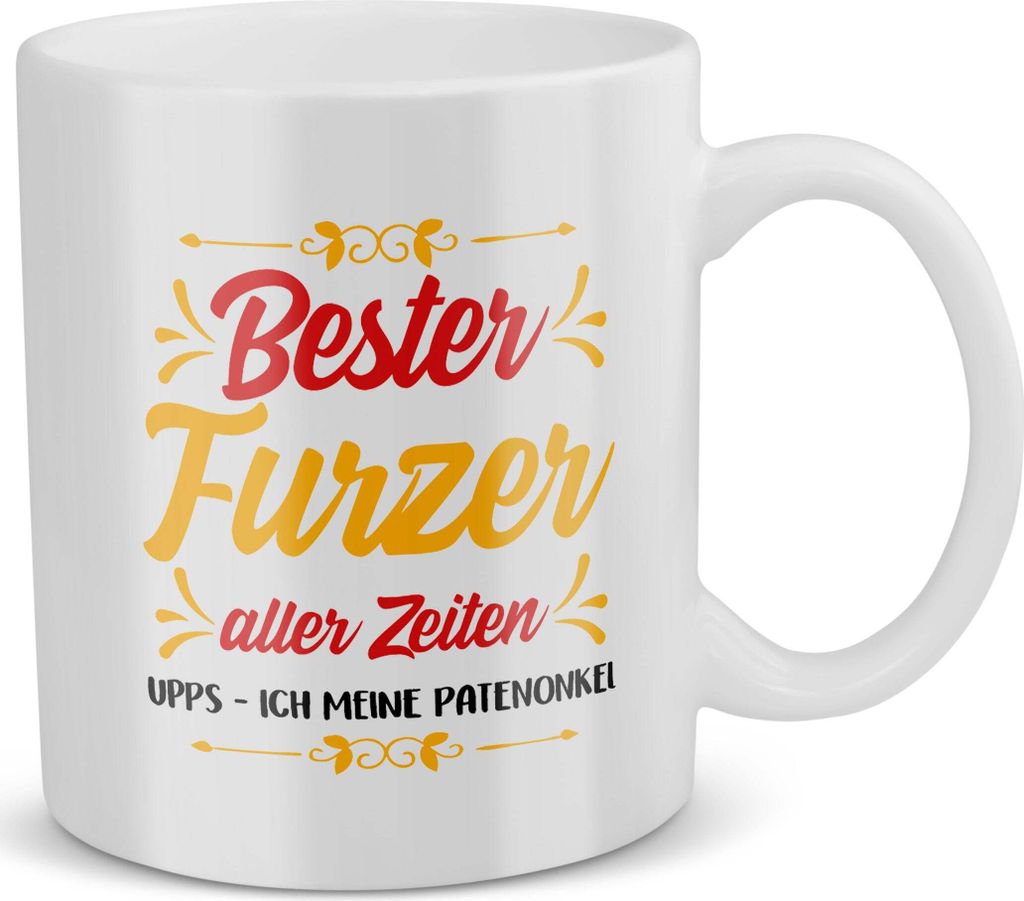 22Feels Patenonkel Geschenk Taufpate Tasse Pate Taufe Geburtstag Weihnachten Herrentag Männer Kaffeetasse Haferl