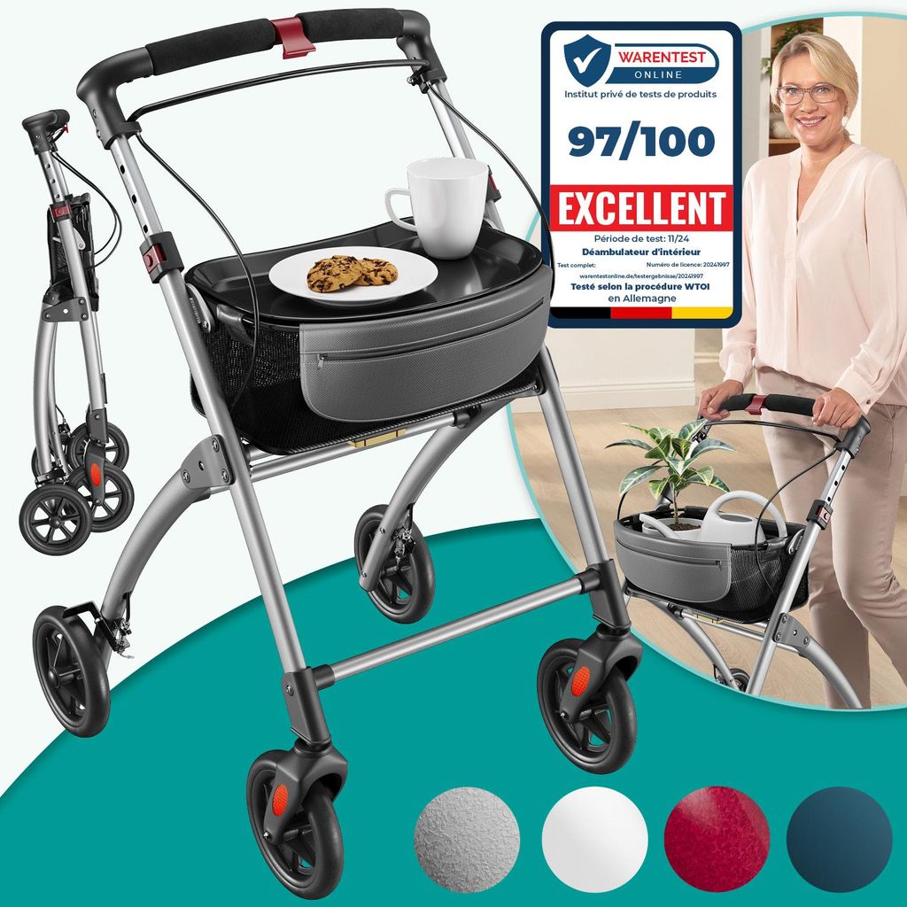 ELONEO Wohnungsrollator 54cm breit, faltbar und leicht, Produktbild 