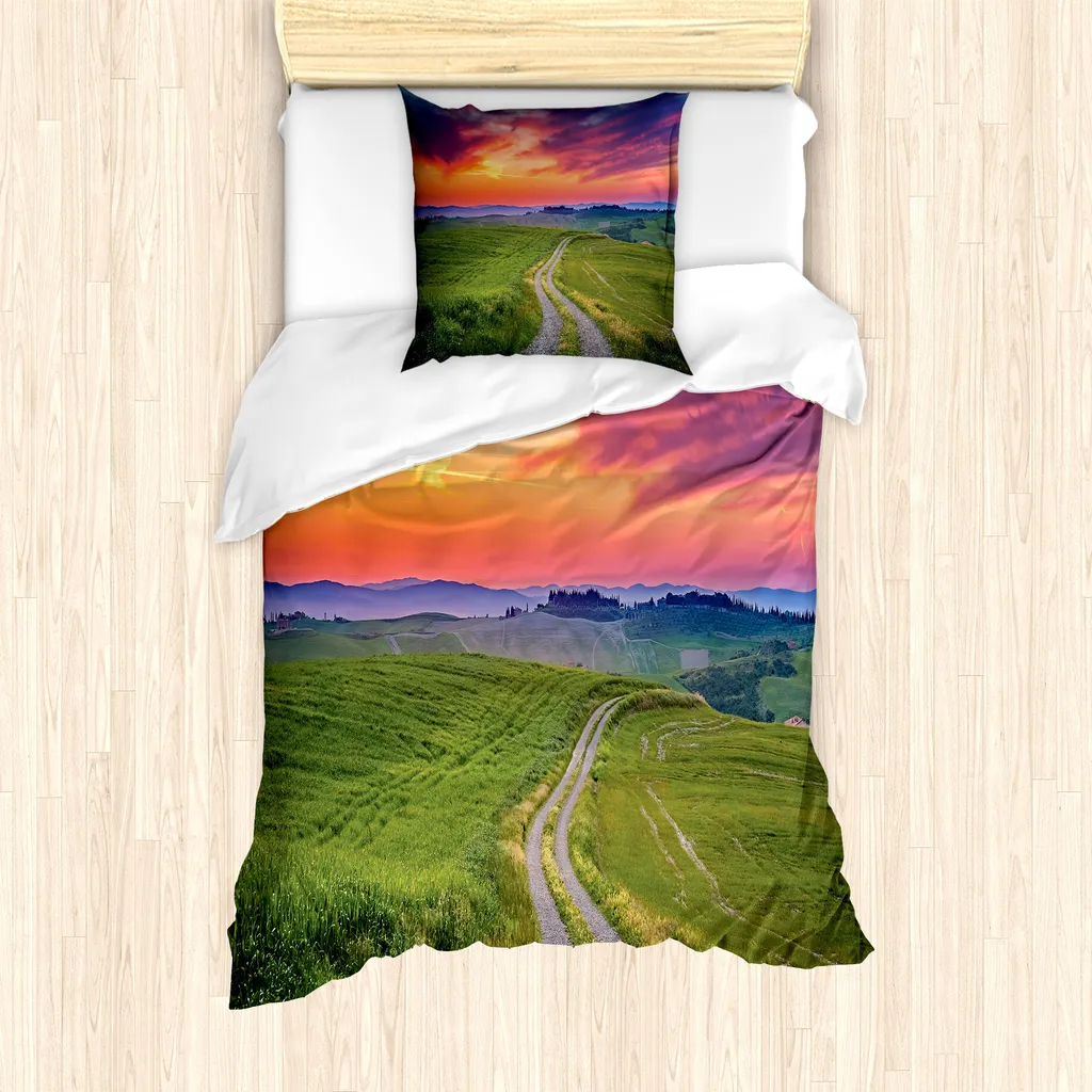 Set Letto Singolo ABAKUHAUS Antiacaro Toscana Sky - Lavabile e Sicuro