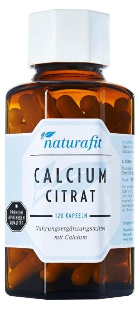 naturafit Calcium Citrat Kapseln, 120 St. Kapseln