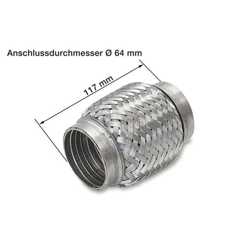 HJS 83 00 8335 Flexrohr Abgasanlage Auspuffrohr für BMW 3 Touring (E91) 3 Limousine (E90) 5 Touring (F11) 1 Schrägheck (F20) 3 Touring (F31) X3
