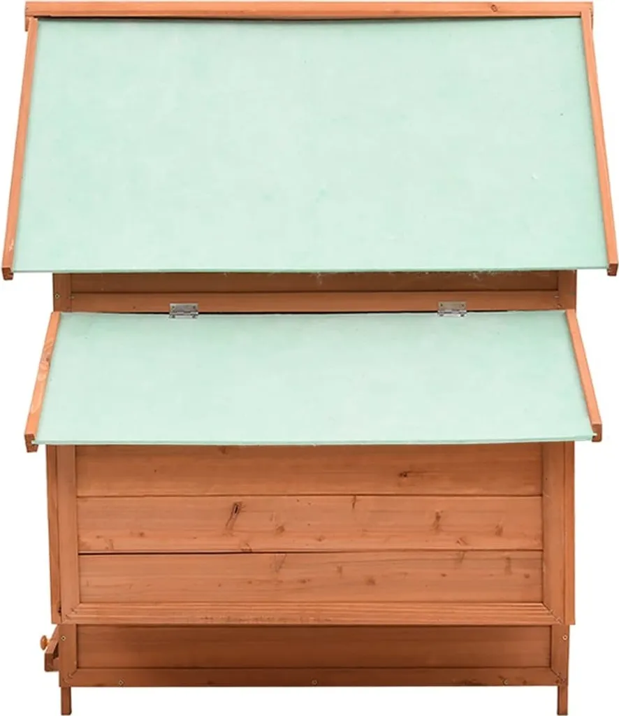 Grand Abri à Poules en Bois Naturel 150 cm - Clapier Basse-cour vidaXL