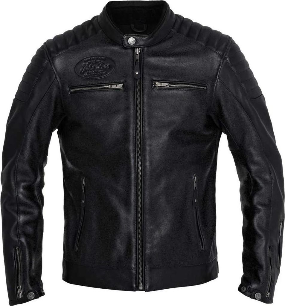 John Doe Dexter Motorrad Lederjacke, schwarz, S