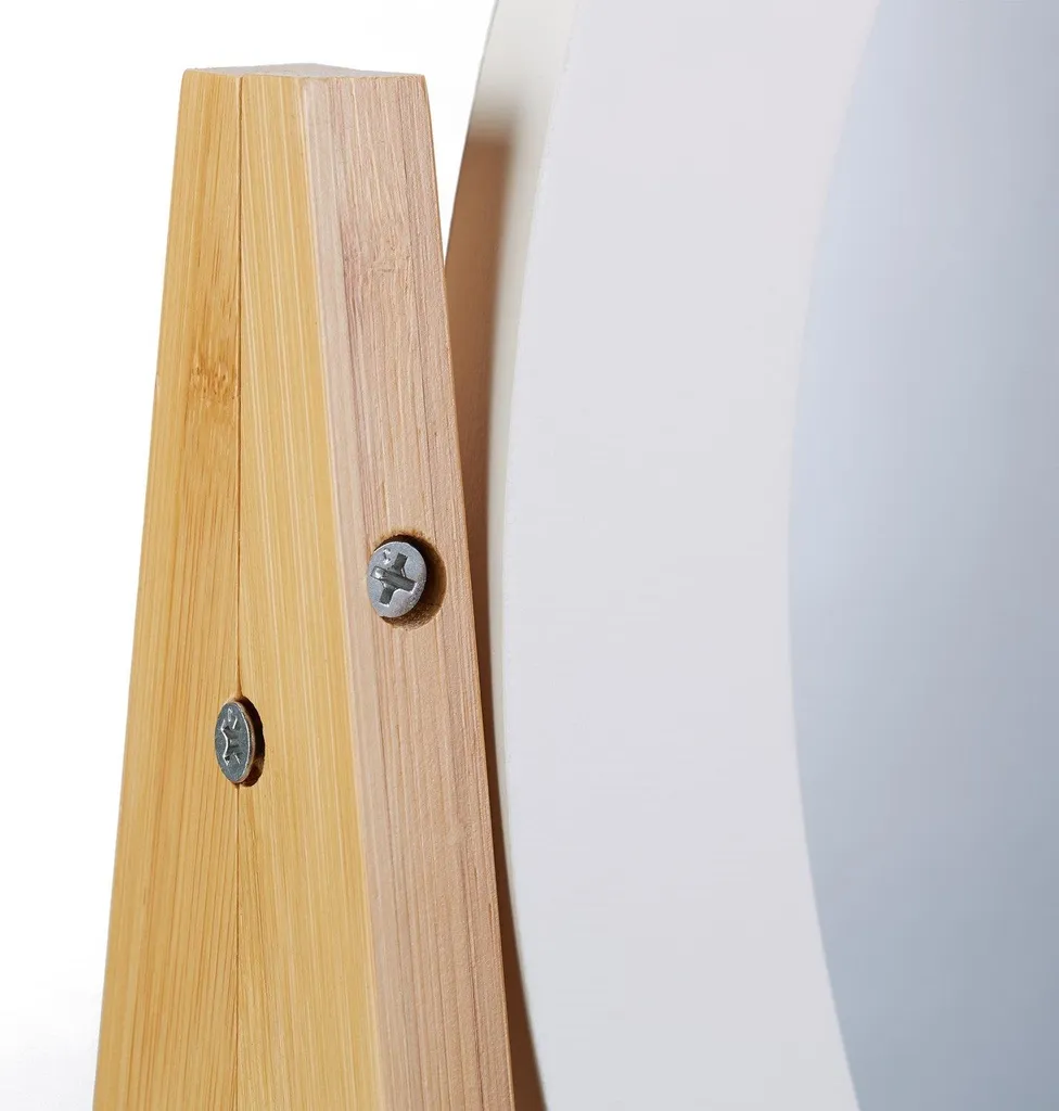 Miroir en bambou de haute qualité avec tablette de rangement compacte