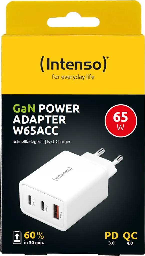 Chargeur Voyage Intenso W65ACC 65W GaN pour MacBook, iPhone et Android - 4