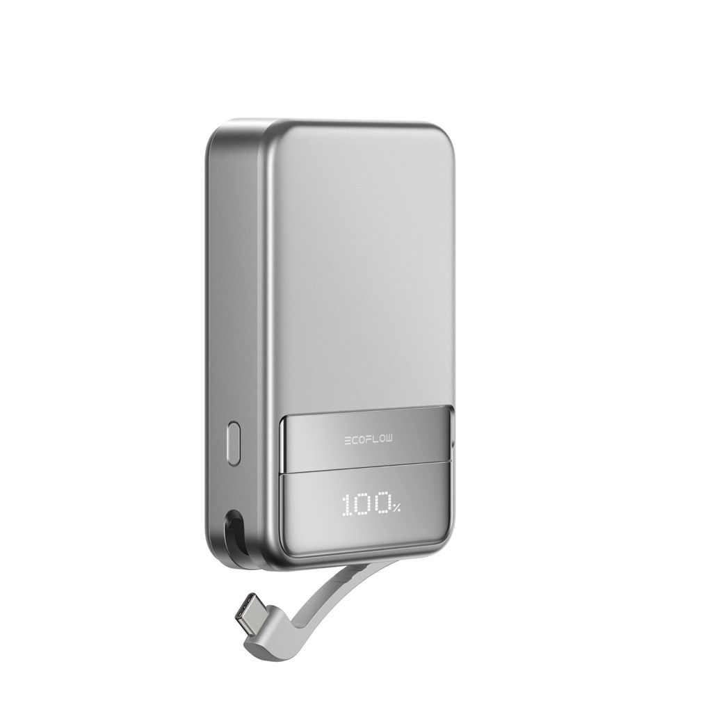 EF ECOFLOW Magnetische Powerbank 10 000 mAh Silber, Produktbild 