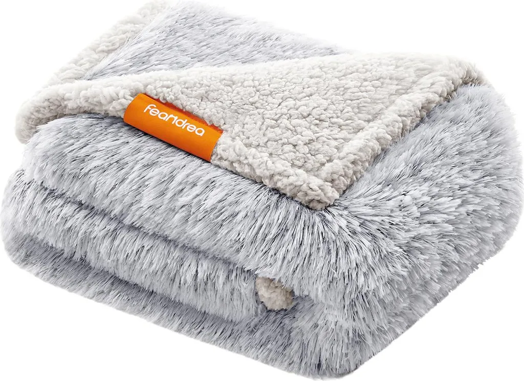 Couverture pour chien spécial voyage 102x73 cm, plaid sherpa réversible