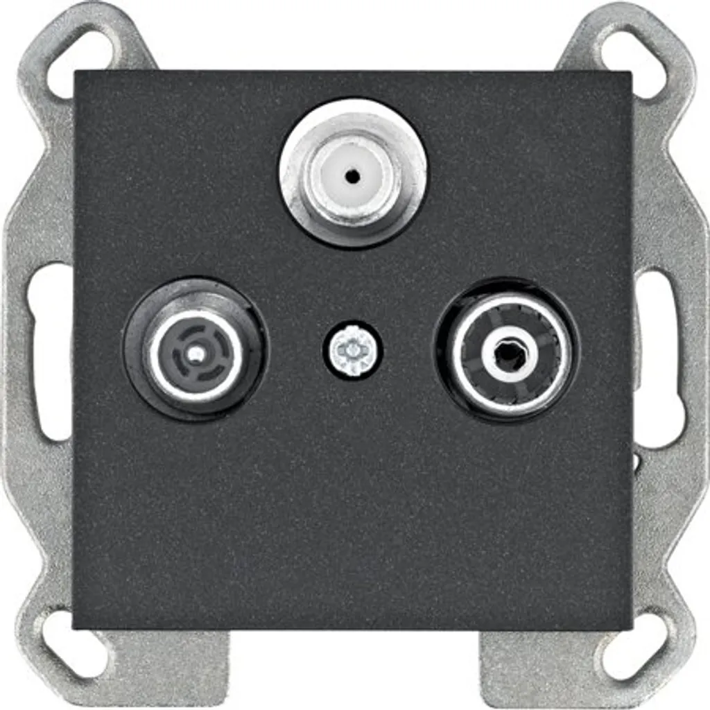 Prise de télévision et satellite noire WL3113 Hager Lumina terminale
