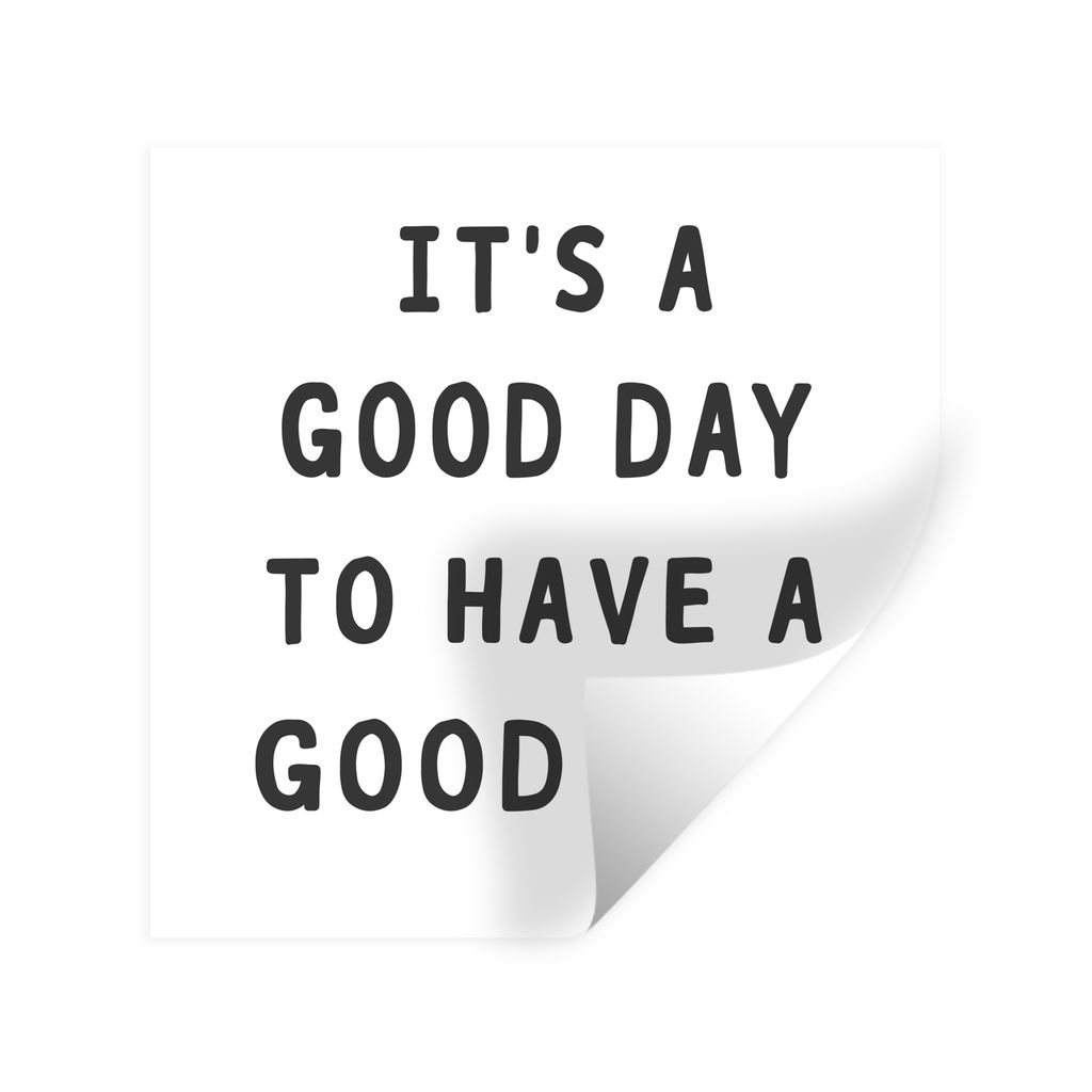 MuchoWow Wandtattoo Wandsticker Wandaufkleber Zitate - Positiv - Sprichwort - Schwarz und weiß 80x80 cm Selbstklebend und Repositionierbar - Wie...