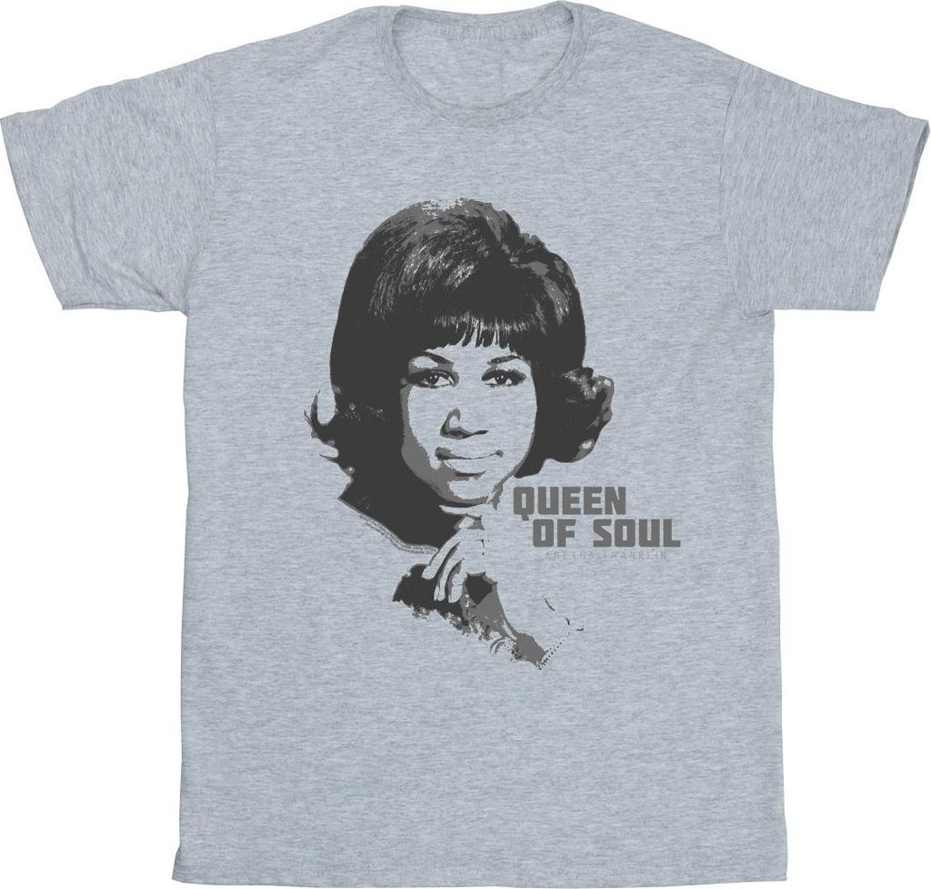 Aretha Franklin - "Queen Of Soul" T-Shirt für Damen BI49013 (M) (Grau)