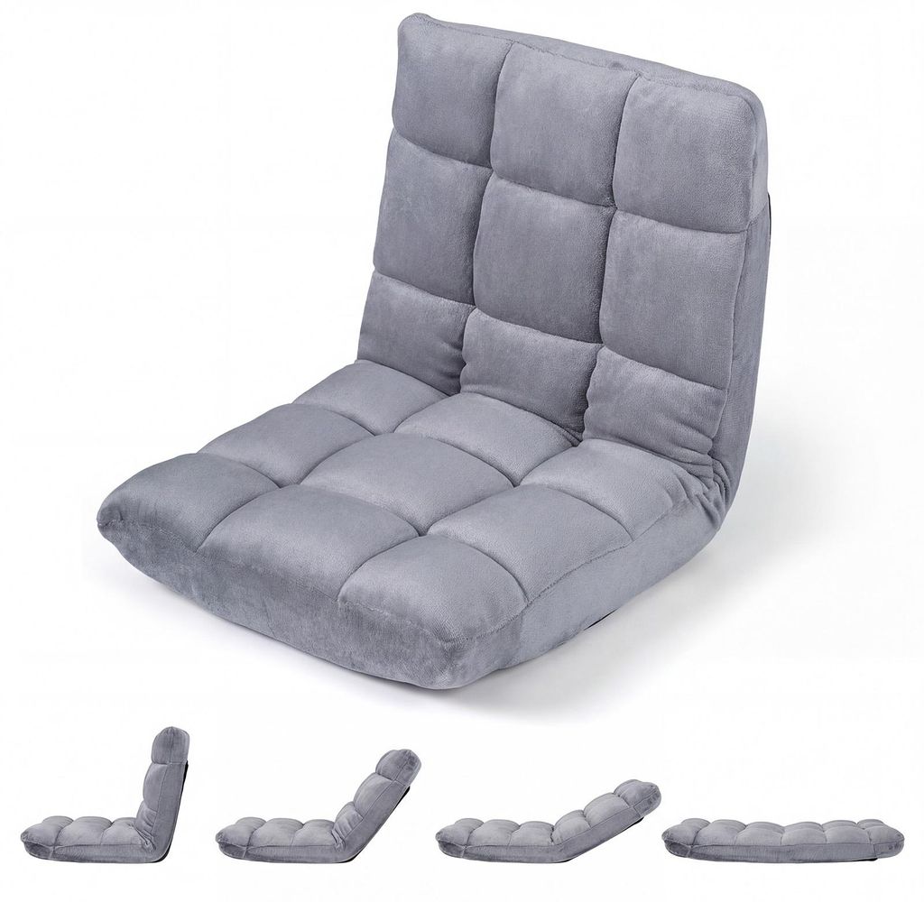 Chaise de sol COSTWAY avec dossier réglable, fauteuil de Image du produit 