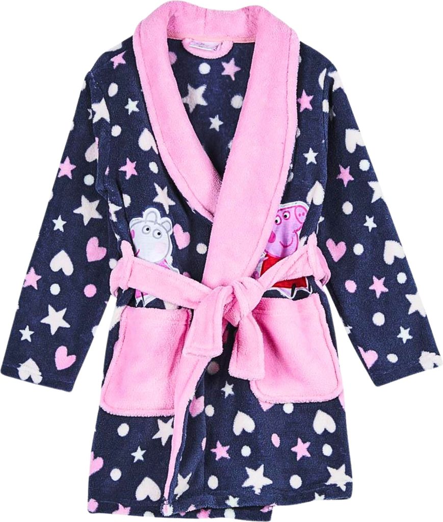 Kinder Bademantel Peppa Pig Blau-Rosa 98 cm