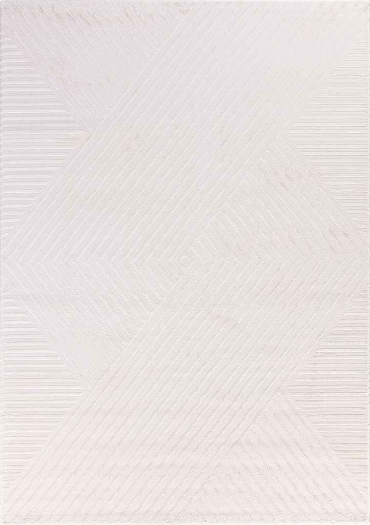 Villa Möbel Sahique moderner Wohnzimmer-Teppich, Designteppich, Boho Muster, Farbe:Creme, Grösse:80x250 cm