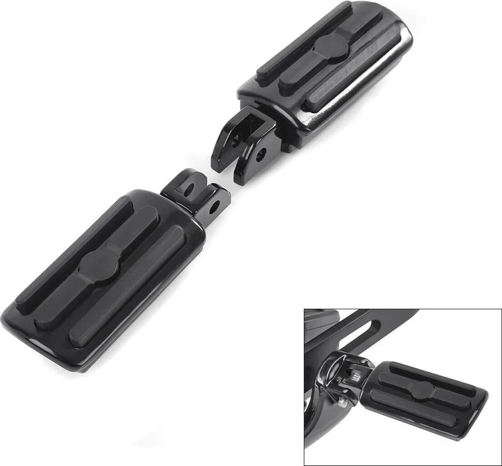 Repose-pieds conducteur anti-vibration noir Softail Harley ST9
