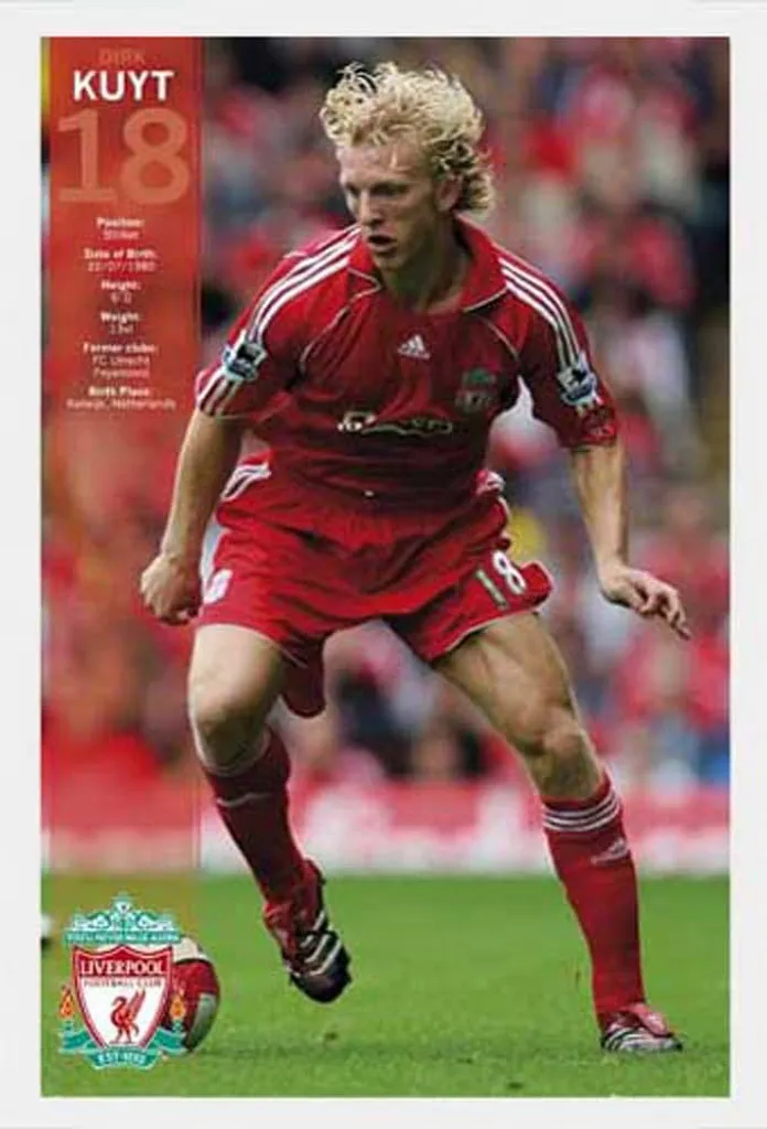 Offerta Poster Liverpool Kuyt + Cornice Shinsuke Maxi MDF Bianco 61x91