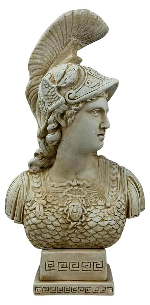 Athena Minerva Statue aus Gips, griechische römische Göttin, 43 cm