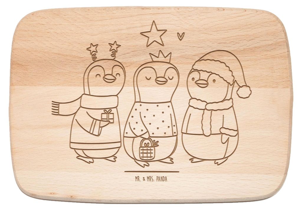 Mr. & Mrs. Panda Schneidebrett Winterzeit Heilige drei Könige - Transparent - Geschenk, Winter, Frühstücksbrettchen, Weihnachten, snackbrett, Ho...