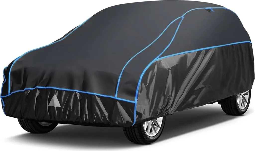 Holthly Bâche Anti-Grêle Voiture SUV Jeep 460-485 cm Noir A7 Robuste