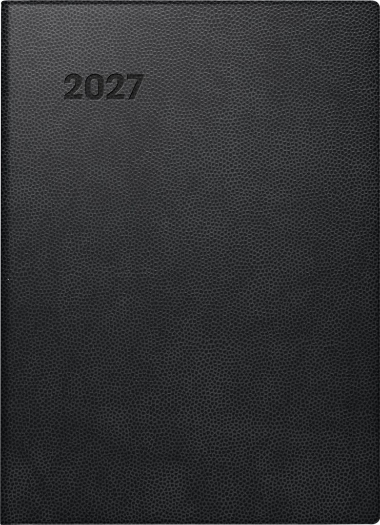 2027 BRUNNEN Taschenkalender 10x14cm sw 2S/1W Produktbild 
