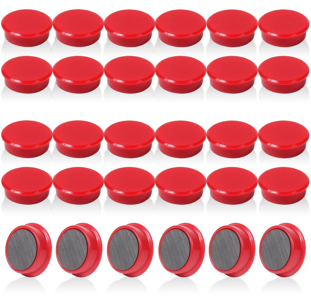 30 starke Magnete für Magnettafeln und Whiteboards – runde Kühlschrankmagnete, dekorative Minimagnete, kleine Magnete mit starker Haftkraft fü...