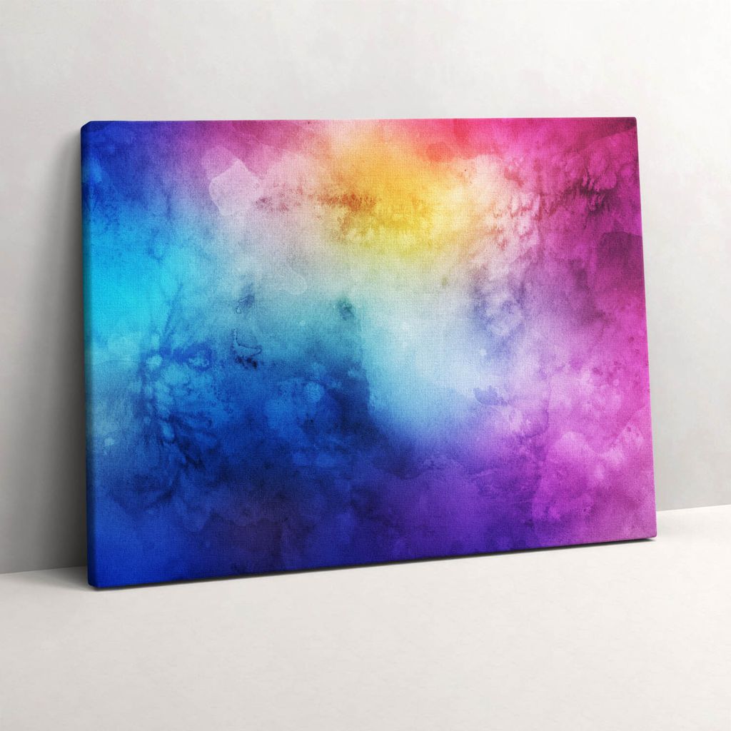 Bunte Flecken – Leinwandbild Wandbild – 80x60 cm – Leinwandbilder – Wandbilder – Schlafzimmer – Flur