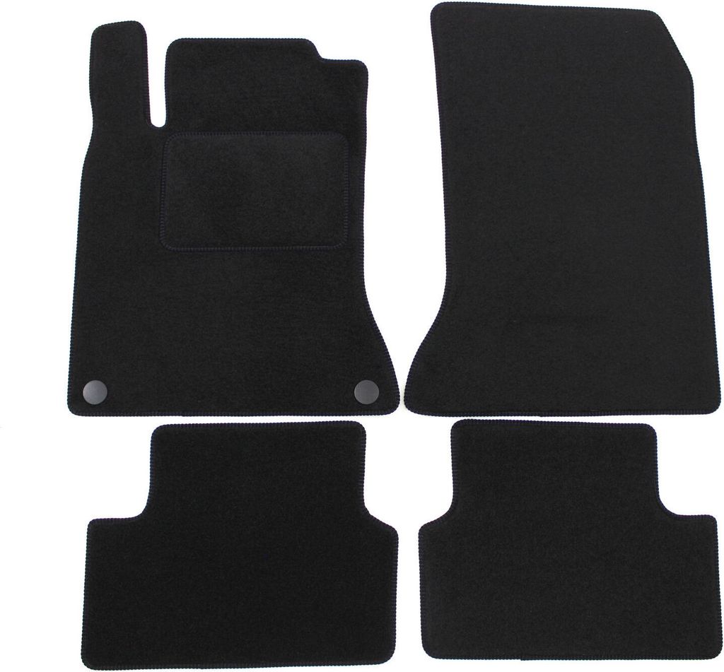 J&J AUTOMOTIVE | Velours Fußmatten Autotepiche Passend Für Mercedes A Class W176 2013-2018 4tlg, Genaue Passform, rutschfeste Untregrund, Verstä...