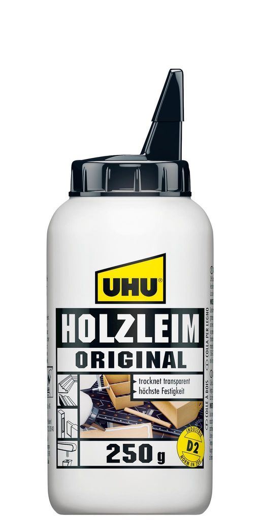 UHU Holzleim Express D2 lösungsmittelfrei Flasche 750g Produktbild 
