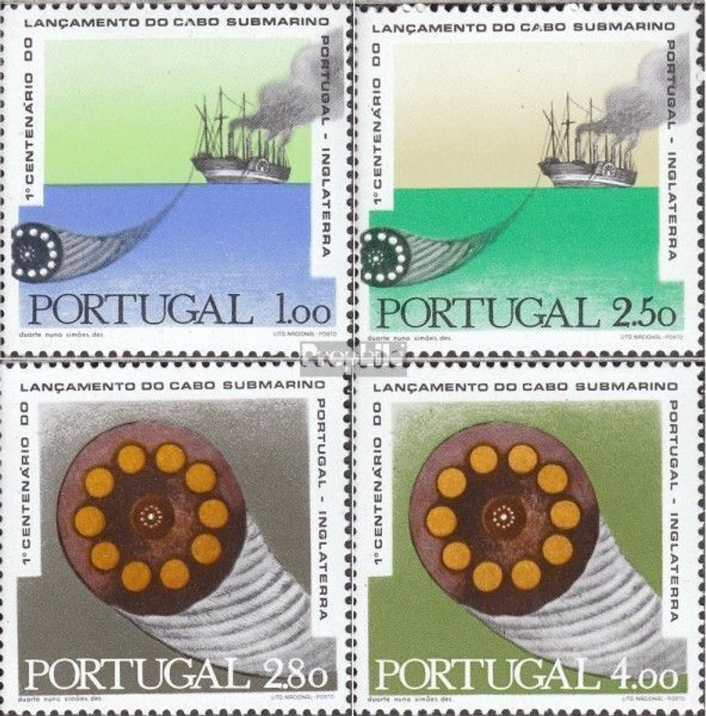 Briefmarken Portugal 1970 Mi 1113-1116 (kompl.Ausg.) postfrisch Seekabelverbindung