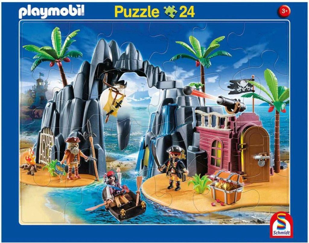 Schmidt Spiele 2er Set Rahmenpuzzle PLAYMOBIL 24 Teile/40 Teile