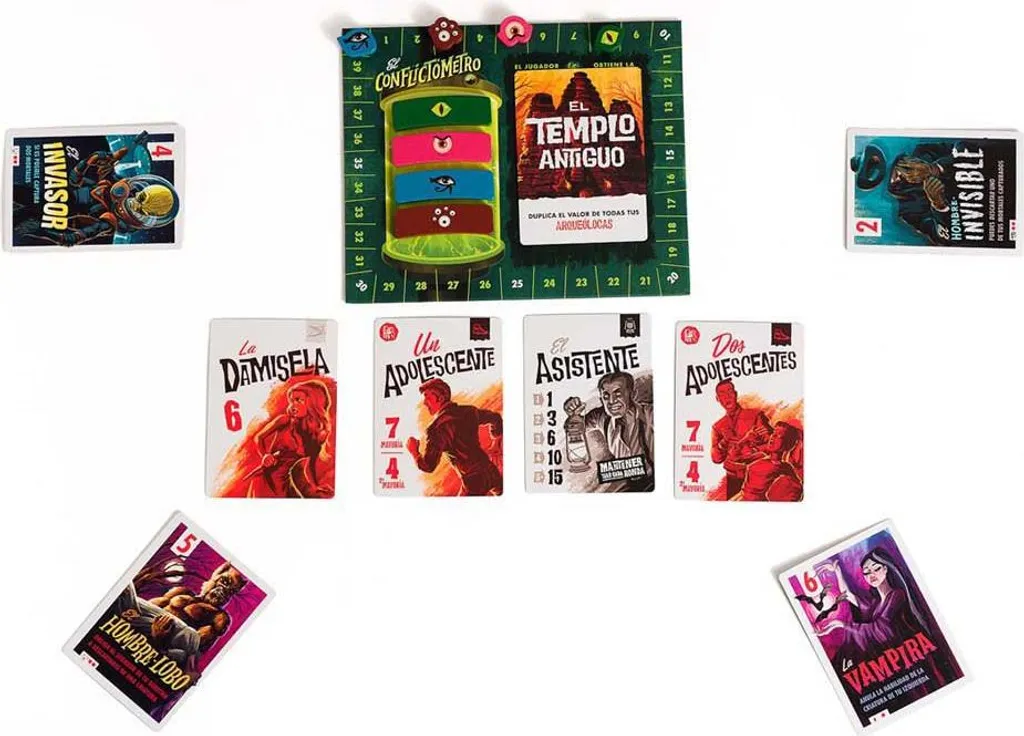 Jeu de société Criaturas De Serie B avec cartes en plastique transparent