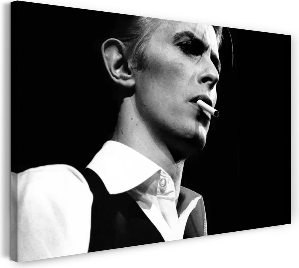 Leinwandbild (120x80cm): David Bowie, echter Holz-Keilrahmen inkl. Aufhänger, handgefertigt in Deutschland