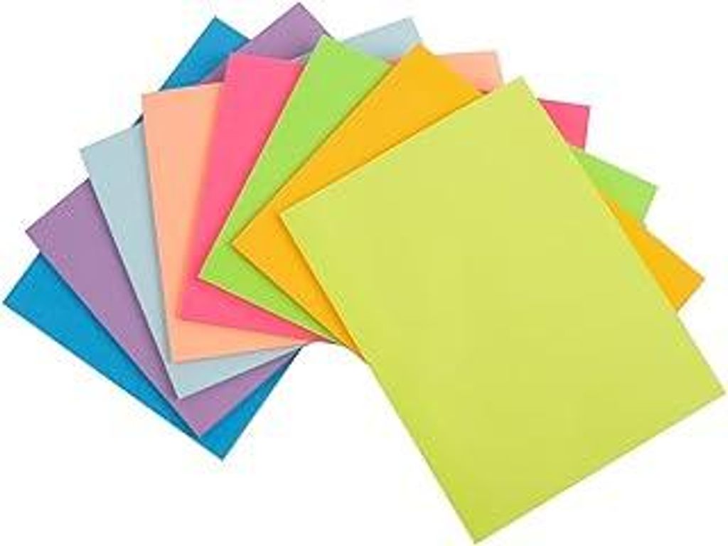 Wowivy 8 Blöcken Große Haftnotizen 152 mm x 203 mm, 8 Farben Post Selbstklebenotizen, Helle sticky notes Bunte Super klebezettel Pads, starker Kl...