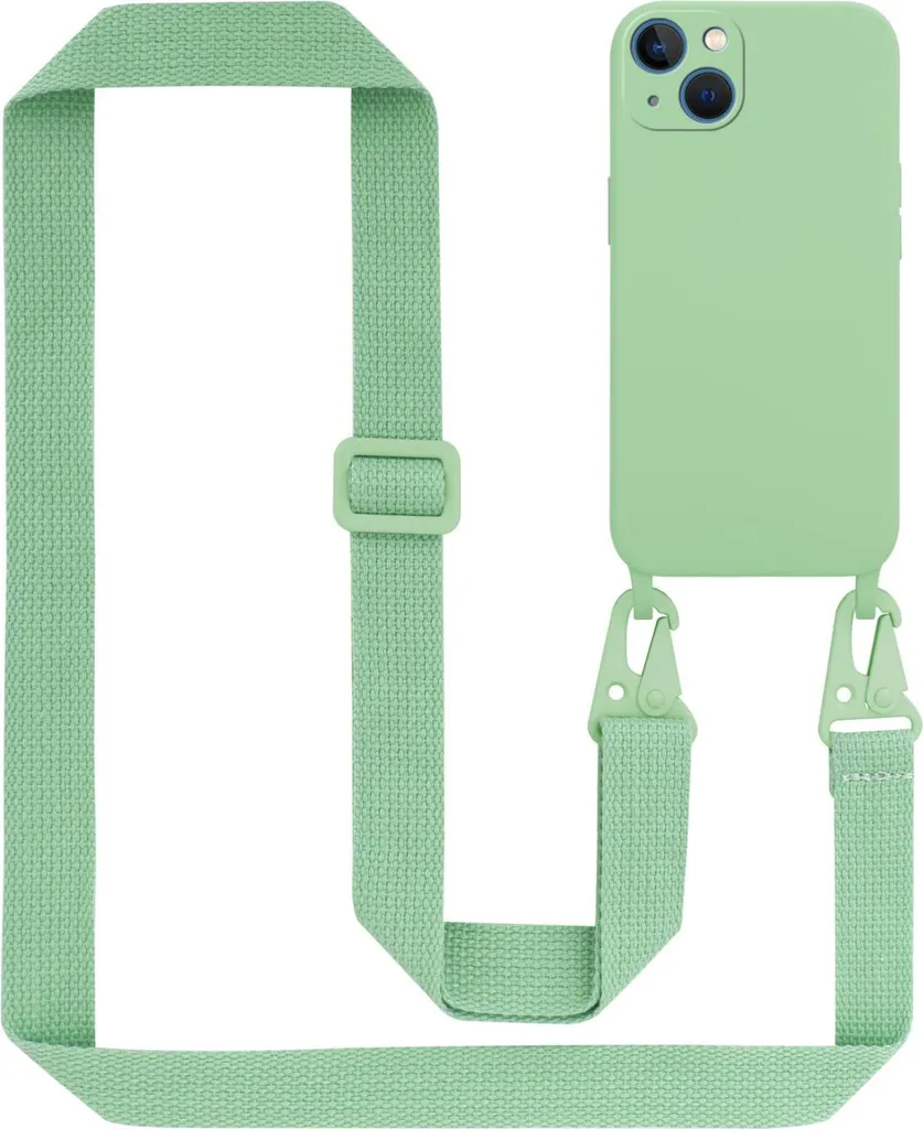 Cadorabo Cover iPhone 13 Verde: Protezione e Tracolla Regolabile