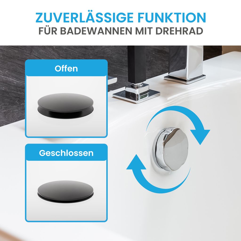 Bächlein Universal Badewannenstöpsel - Abfluss-Stopfen aus Produktbild 5