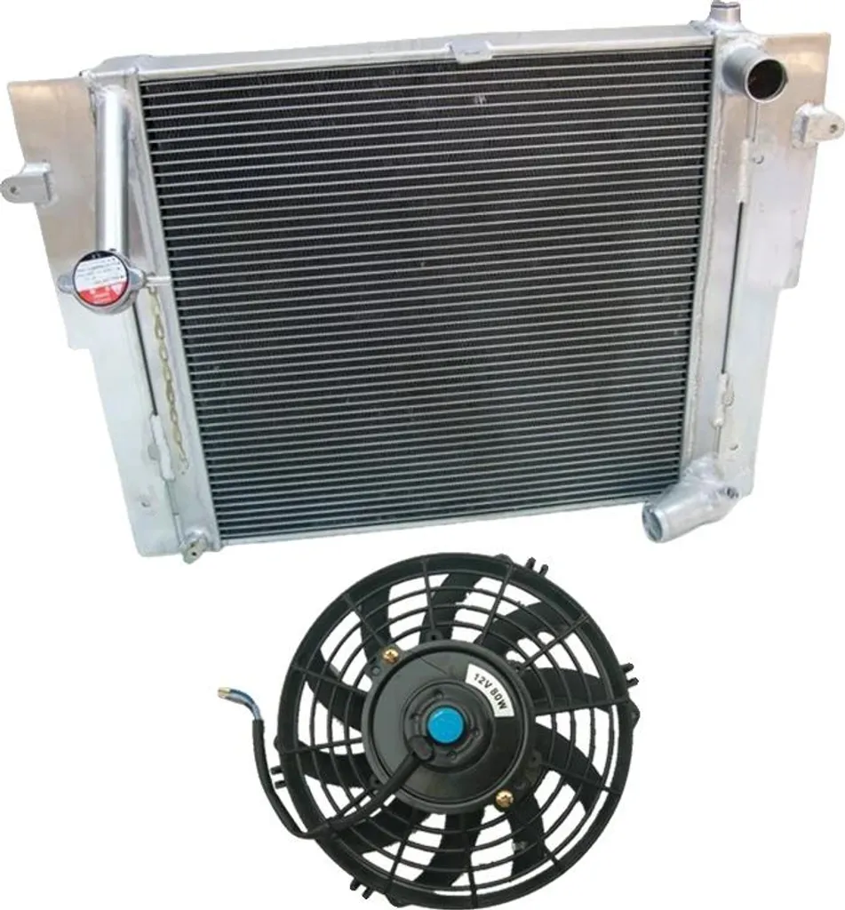 Radiateur Alu Haute Performance 3 Rangs avec Ventilateur Intégré