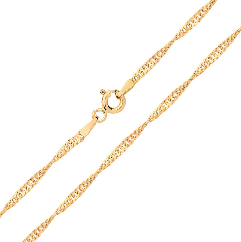 Wunderschön 9 Karat (375) Gold Damen - Singapur Kette - Produktbild 